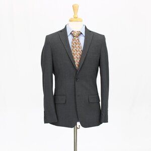 Haggar 38R Gray Solid 2-Button Sport Coat Blazer Jacket V332